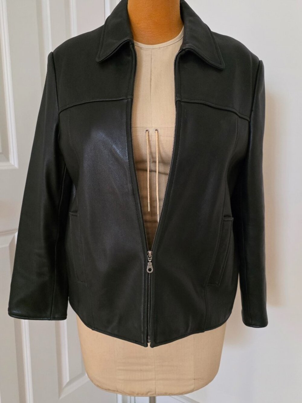 Vintage Tibor Leathers jacket, black, size large
